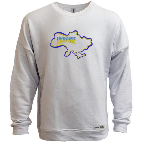 Світшот без начісу Ukraine з мапою