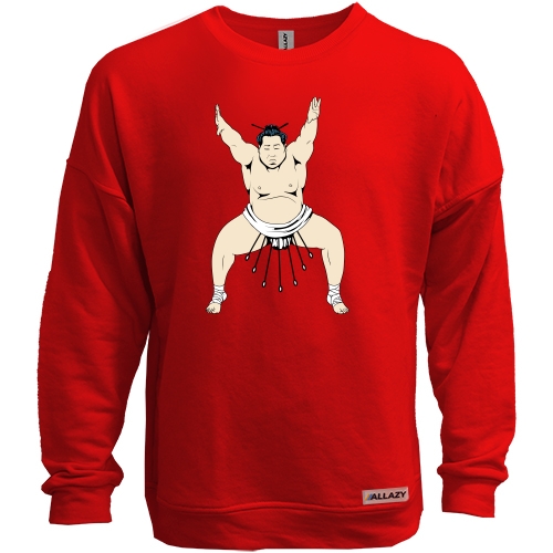 Свитшот без начеса с борцом сумо