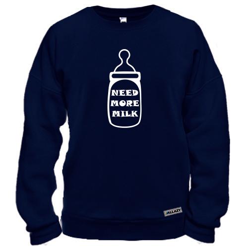 Світшот з написом Need more milk