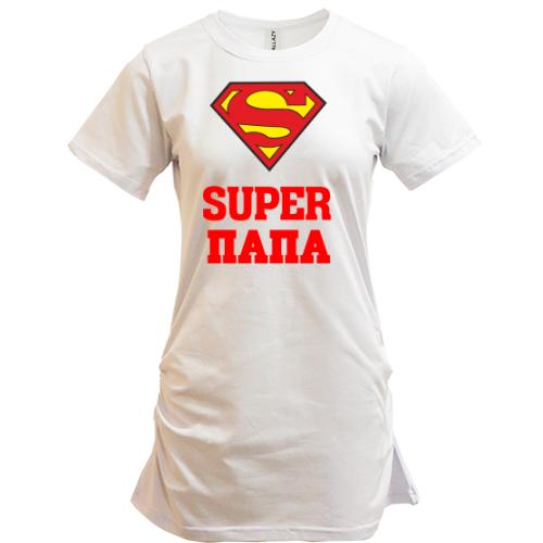 Подовжена футболка Super тато