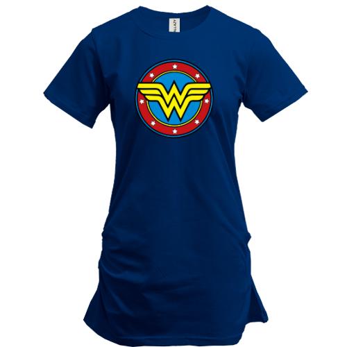 Подовжена футболка з логотипом Wonder Woman
