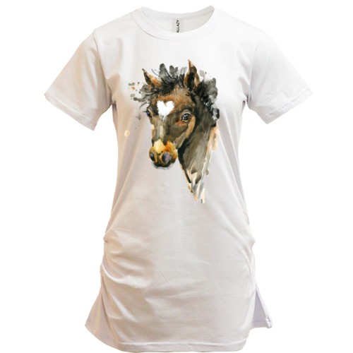 Подовжена футболка з конем (1)