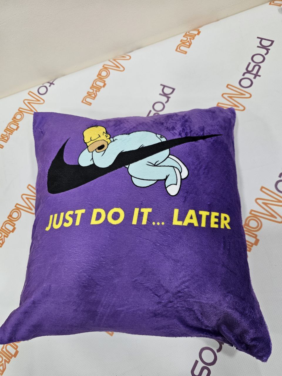 Подушка "Just do it... later" реальное фото