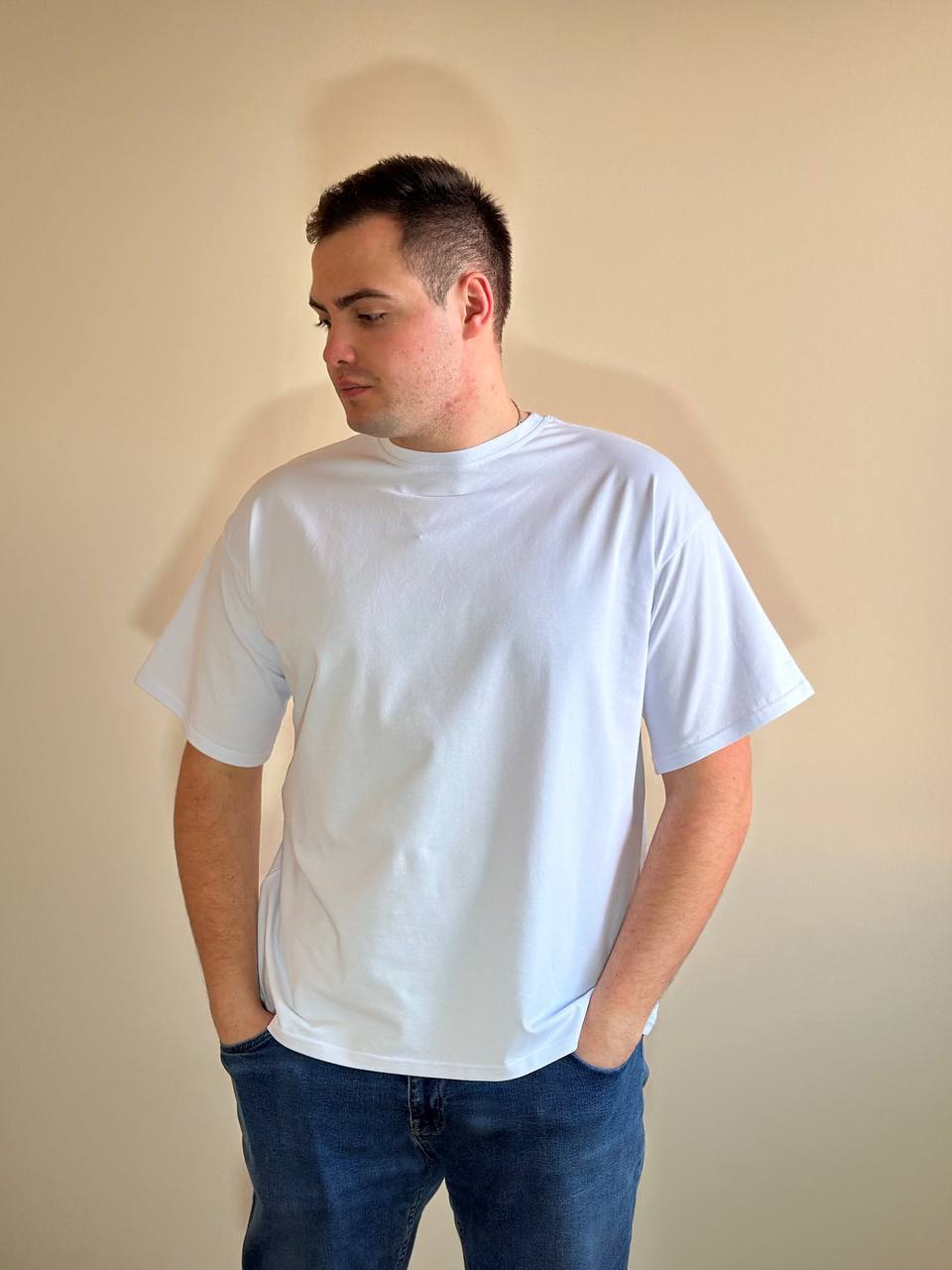 Белая футболка Oversize "ALLAZY" реальное фото