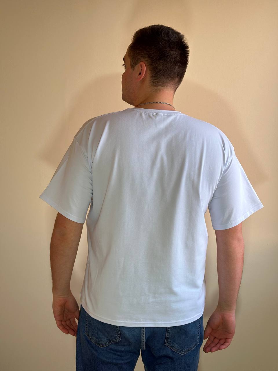 Белая футболка Oversize "ALLAZY" реальное фото