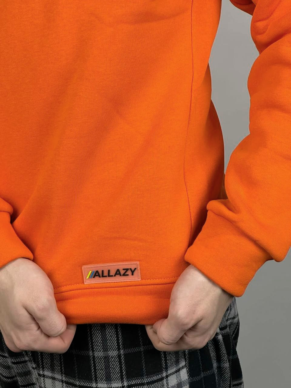 Свитшот Оранжевый "ALLAZY" реальное фото