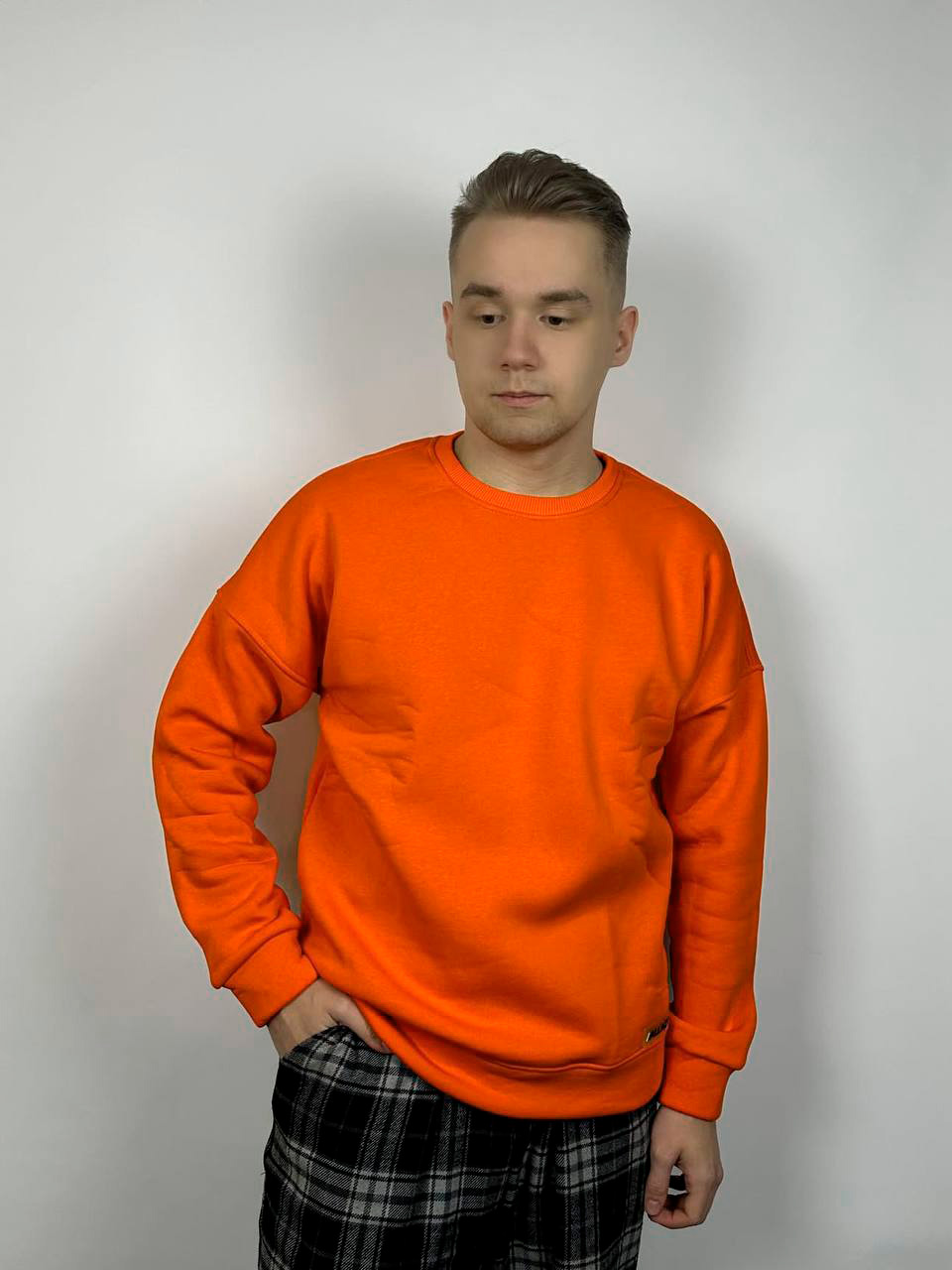 Свитшот Оранжевый "ALLAZY" реальное фото