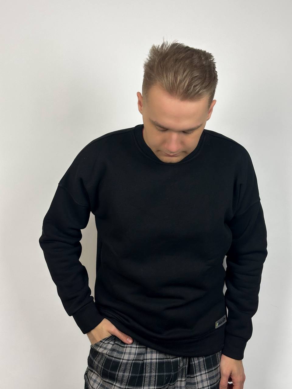 Свитшот черный "ALLAZY" реальное фото