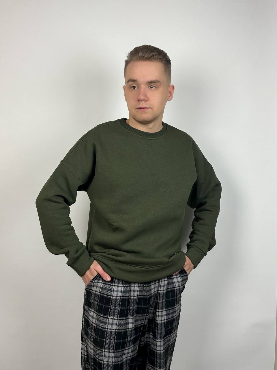 Свитшот Хакі "ALLAZY" реальне фото