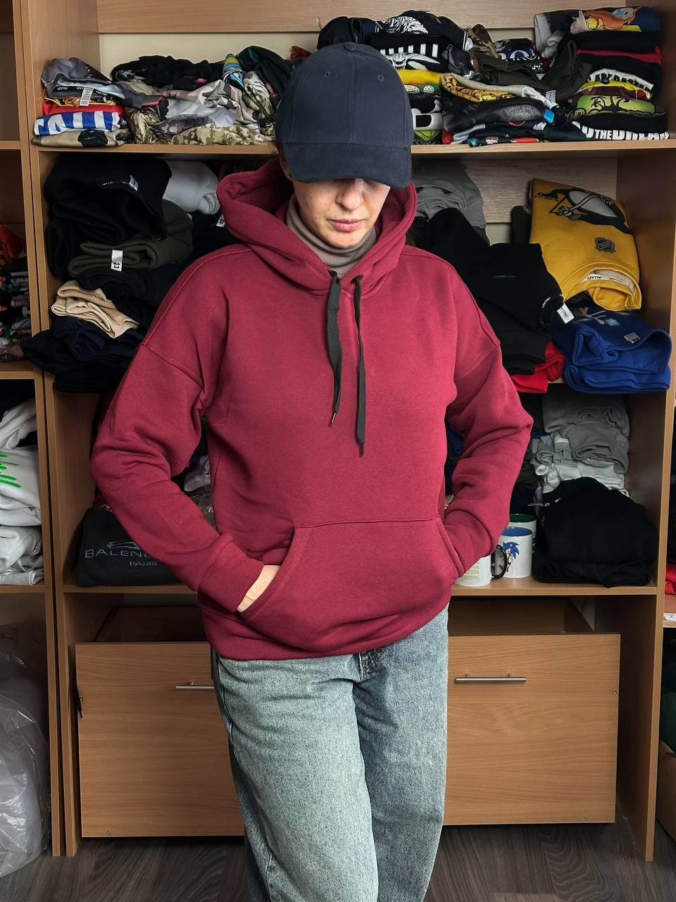 Худі Бордова "ALLAZY" реальне фото Худі Бордова "ALLAZY" реальне фото