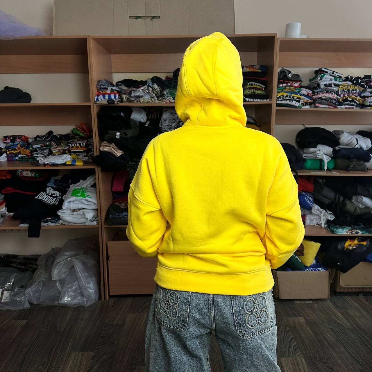 Худи желтая "ALLAZY" реальное фото