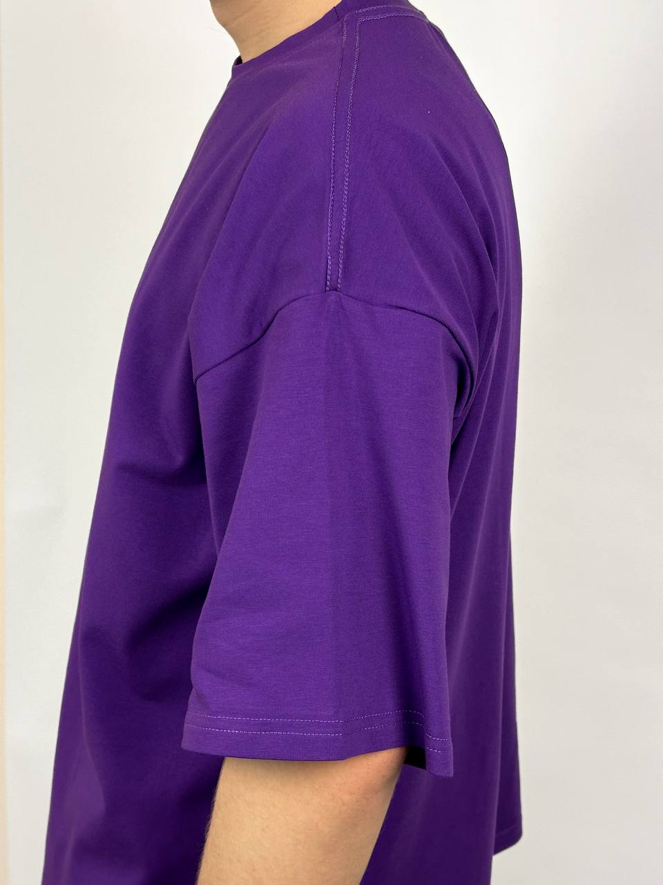 Фиолетовая футболка Oversize "ALLAZY" реальное фото