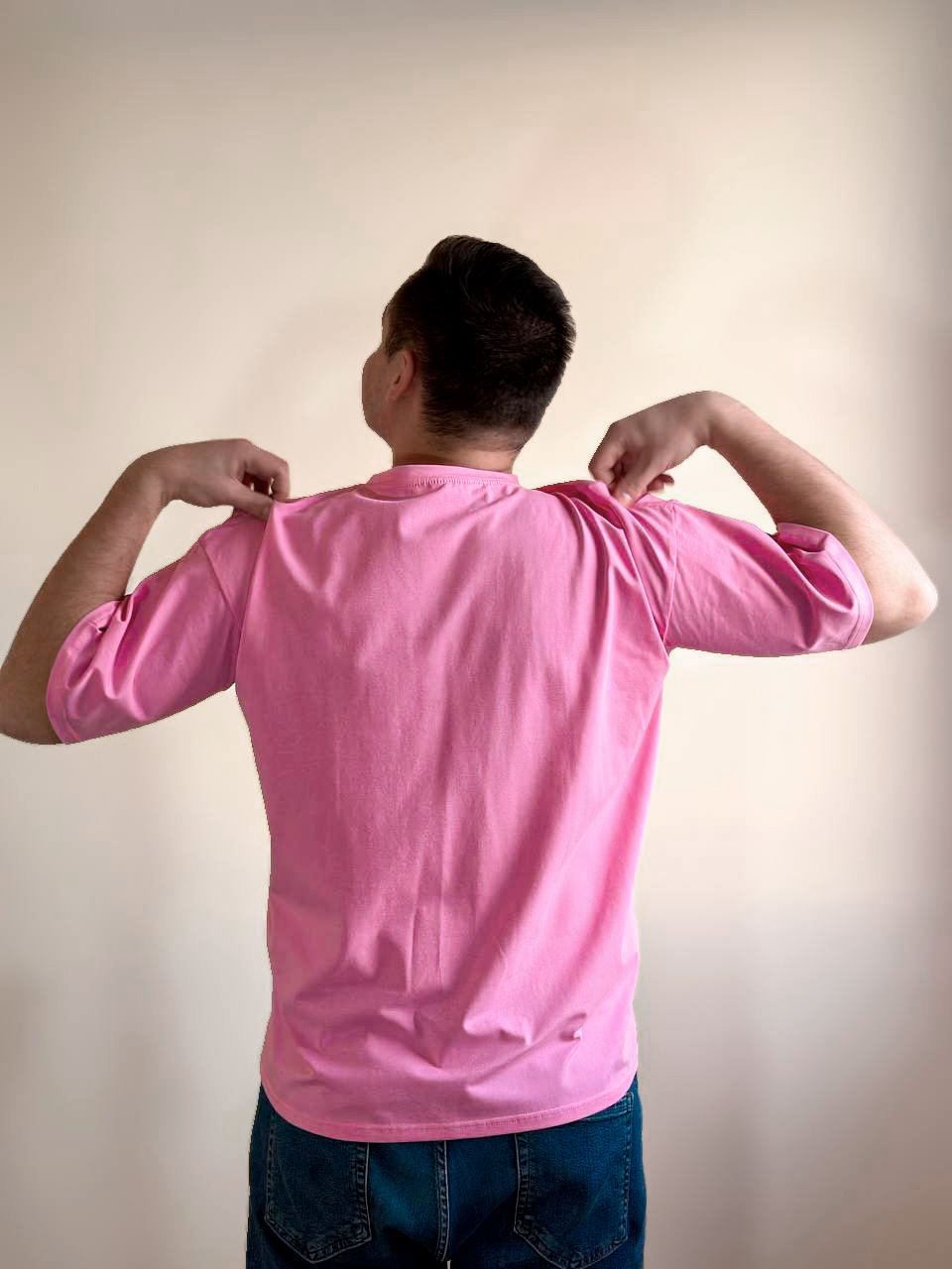 Розовая футболка Oversize "ALLAZY" реальное фото Розовая футболка Oversize "ALLAZY" реальное фото