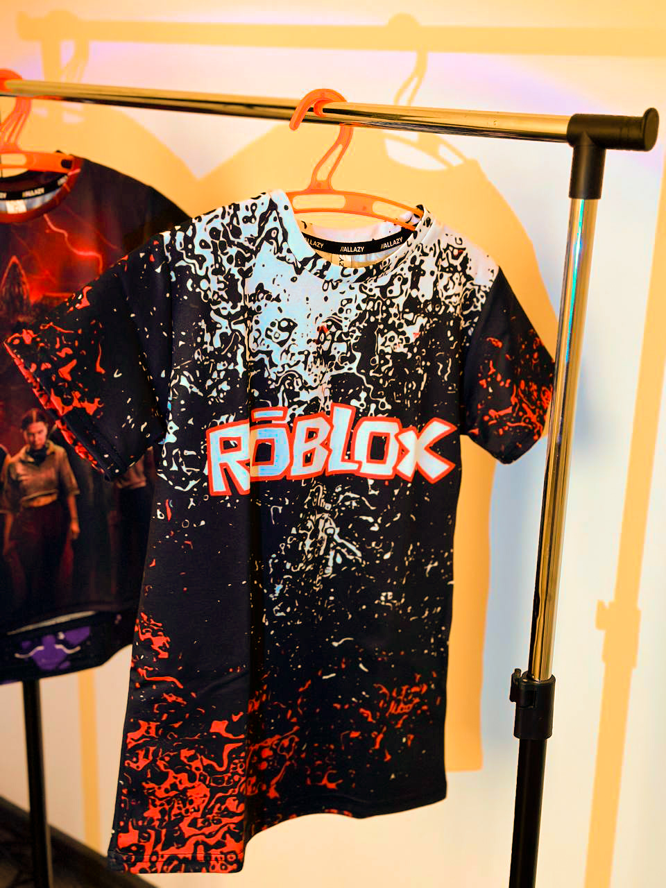 Детская 3D футболка Roblox, game logo реальное фото