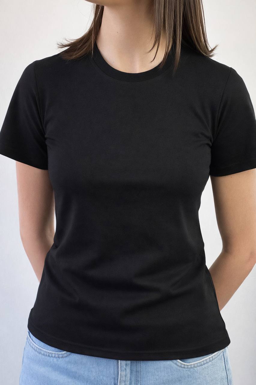 Жіноча чорна футболка "ALLAZY" реальне фото Жіноча чорна футболка "ALLAZY" реальне фото