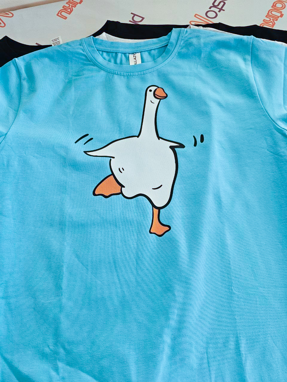 Чоловіча футболка з веселим гусем реальне фото