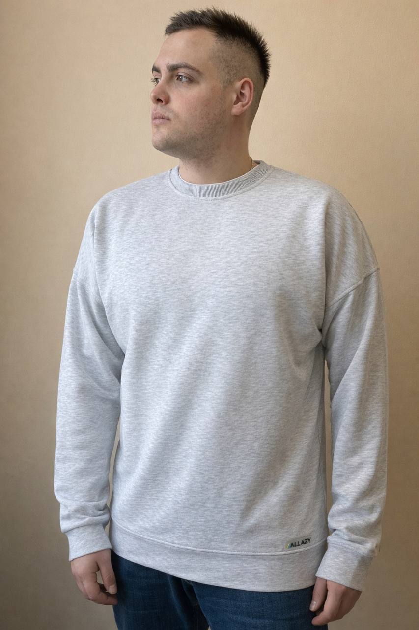 Свитшот сірий "ALLAZY" реальне фото