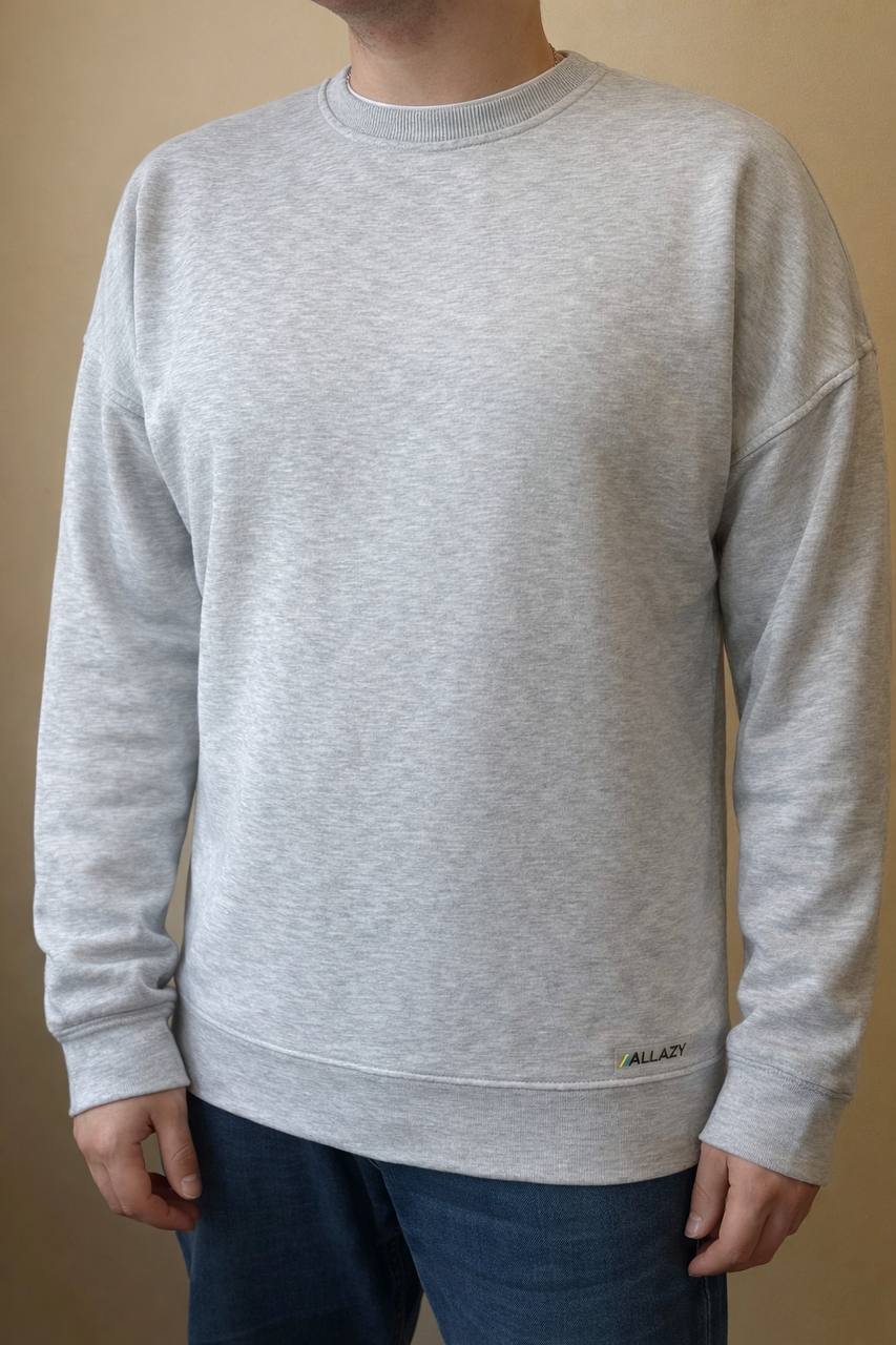 Свитшот сірий "ALLAZY" реальне фото