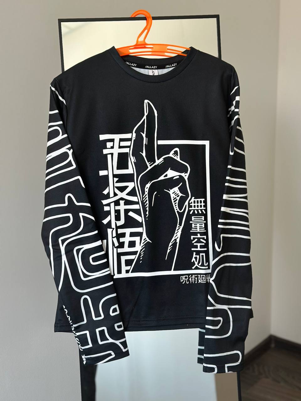 Чоловічий 3D лонгслів Магічна битва, знак реальне фото Чоловічий 3D лонгслів Магічна битва, знак реальне фото