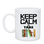 Чашка Keep calm & take book