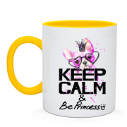 Чашка с Бостон-терьером "Ceep calm & be princess"