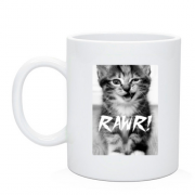 Чашка Rawr кот