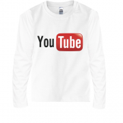 Детская футболка с длинным рукавом  с логотипом YouTube