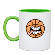 Чашка с гримасой баскетбольного мяча