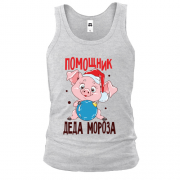 Майка с надписью " Помощник Деда Мороза "