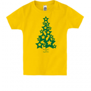 Детская футболка с ёлкой "merry christmas & happy new year "