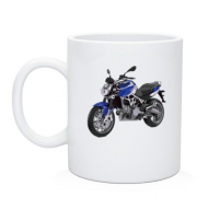 Чашка с синим мотоциклом