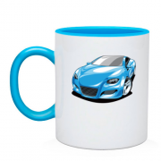 Чашка с синим спорткаром