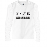 Детская футболка с длинным рукавом A.C.A.B (2)