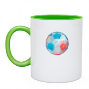 Чашка со стеклянным футбольным мячом