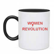 Чашка с надписью "women revolution"