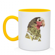 Чашка с дизайнерским папугаем
