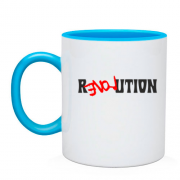 Чашка с надписью "REVOLUTION LOVE"