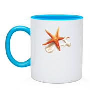 Чашка c морской звездой и кораллом