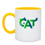 Чашка з написом "cat"