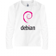 Детская футболка с длинным рукавом Debian
