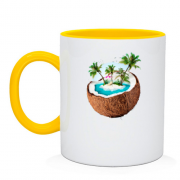 Чашка c островом в кокосе