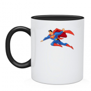 Чашка с летящим суперменом