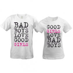 Парные футболки Bad boys - Bad girls