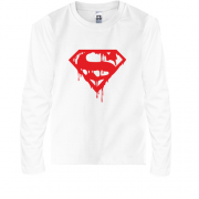 Детская футболка с длинным рукавом Кровавый супермен