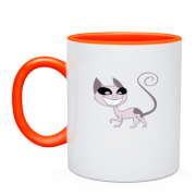 Чашка с котом из мультфильма Кид против Кэт