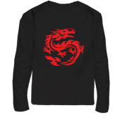 Детская футболка с длинным рукавом Красный дракон