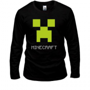 Лонгслив Minecraft logo grey