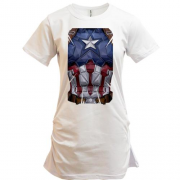 Подовжена футболка з торсом Капітана Америки