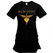 Подовжена футболка Bon Jovi gold logo