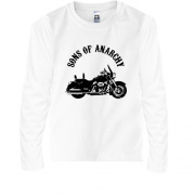 Детская футболка с длинным рукавом Sons of Anarchy с мотоциклом